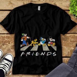 Disney Mickey and Friends Abbey Road Graphic Unisex Tee Adult T-shirt Kid Shirt